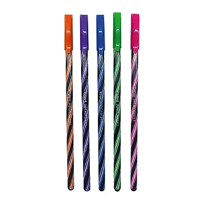 CANETA ESF. WOW COLORIDA/PRETO 0.7MM - JOCAR OFFICE