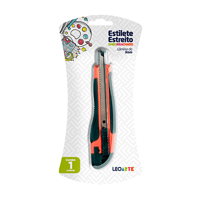 ESTILETE ESTREITO EMBORRACHADO 9MM - LEOARTE