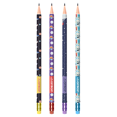 LAPIS DE ESCREVER ASTRONAUTA C/ BORRACHA - LEO&LEO