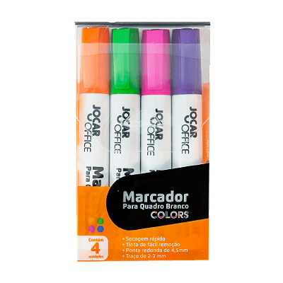 MARCADOR PARA QUADRO BRANCO COLORS - JOCAR OFFICE