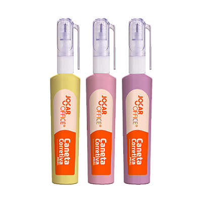 MINI CANETA CORRETIVA 4ML CORPO COLORIDO - JOCAR OFFICE