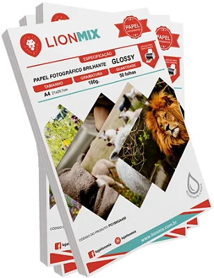 PAPEL FOTOGRAFICO BRILHANTE GLOSSY 180G - A4