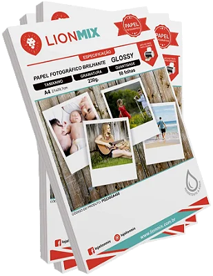 PAPEL FOTOGRAFICO BRILHANTE GLOSSY 230G - A4