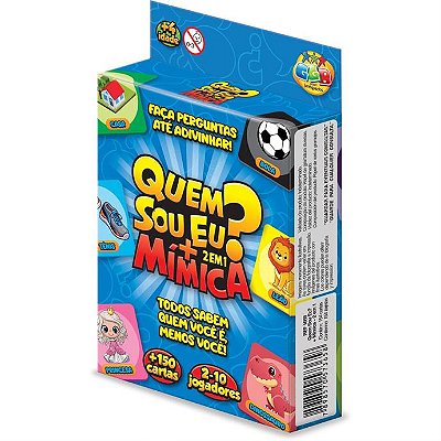JOGO DE CARTAS QUEM SOU EU? MIMICA 2 EM 1 150 CARTAS - GGB PLAST