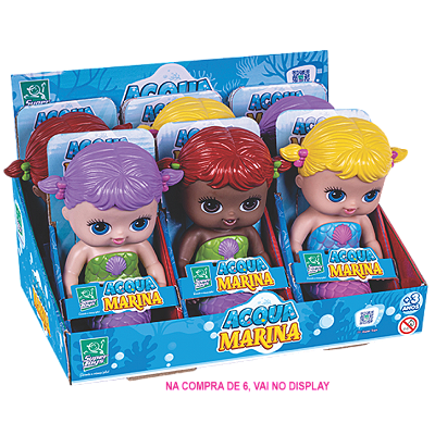 BONECA ACQUA MARINA VINIL 18CM - SUPER TOYS