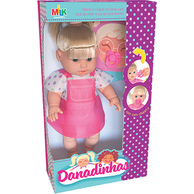 BONECA DANADINHAS LOIRA 42CM - MILK BRINQUEDOS