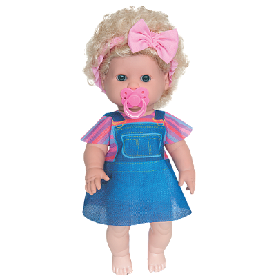 BONECA DANADINHAS LOIRA CRESPO 42CM - MILK BRINQUEDOS