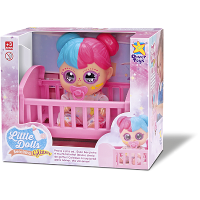 BONECA LITTLE DOLLS GLITTER BERCINHO 22CM - DIVER TOYS