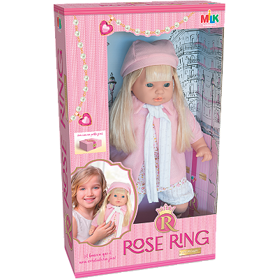 BONECA ROSE RING PREMIUM 56CM - MILK BRINQUEDOS