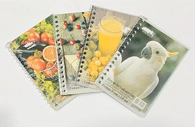 CADERNETA ESPIRAL CAPA FLEXIVEL 1/8 COM 48 FOLHAS - ROMITEC