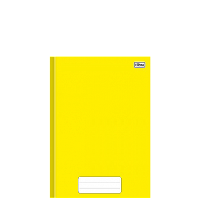 CADERNO BROCHURA CAPA DURA 1/4 COM 80 FOLHAS AMARELO - TILIBRA