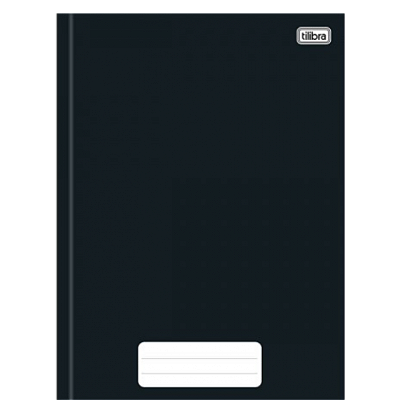 CADERNO BROCHURAO CAPA DURA COM 80 FOLHAS PRETO - TILIBRA