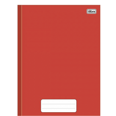 CADERNO BROCHURAO CAPA DURA COM 80 FOLHAS VERMELHO - TILIBRA
