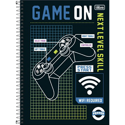 CADERNO ESPIRAL CAPA DURA 1 MATERIA COM 80 FOLHAS PEPPER MASCULINO - TILIBRA