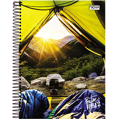 CADERNO ESPIRAL CAPA DURA 1 MATERIA COM 80 FOLHAS POSITIVE VIBES - NOVA CADERNOS