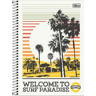CADERNO ESPIRAL CAPA DURA 16 MATERIAS COM 256 FOLHAS PEPPER MASCULINO - TILIBRA
