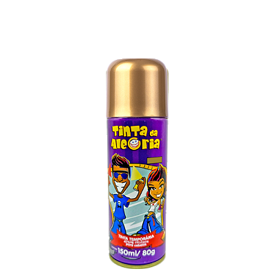 CARNAVAL TINTA P/ CABELO SPRAY 150ML METAL OURO - IMA AEROSSOIS L