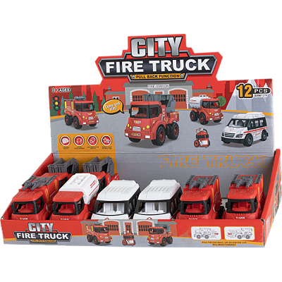 CARRINHO BOMBEIRO PULL BACK - ROTOBRINQ