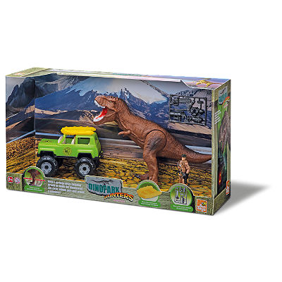 DINO PARK HUNTERS TREX JOURNEY C/ JIPE 52CM - BEE TOYS