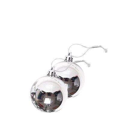 ENFEITE DE NATAL - BOLA LISA 7CM NTB1005 PTA C/2 - RIO DE OURO
