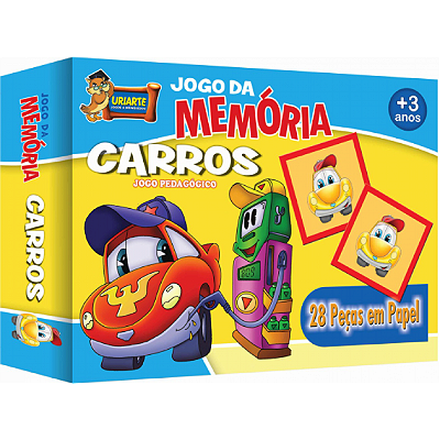 JOGO MEMORIA CARTAO CARROS 28 PECAS - URIARTE