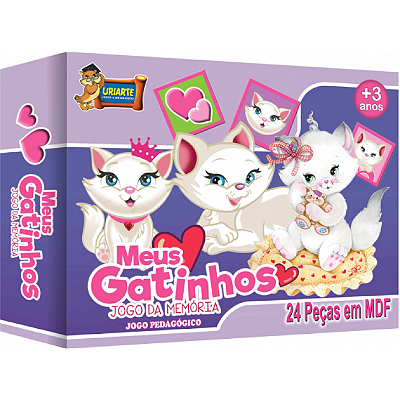 JOGO MEMORIA CARTAO MEUS GATINHOS 28 PECAS - URIARTE