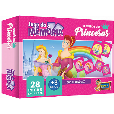JOGO MEMORIA CARTAO PRINCESAS 28 PECAS - URIARTE