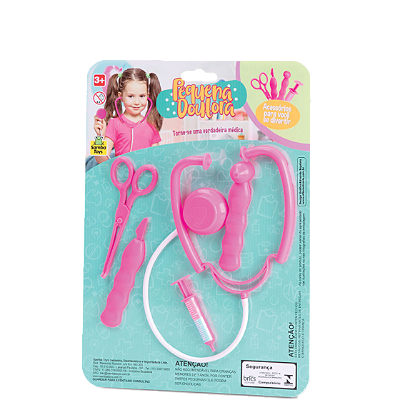 KIT MEDICO DOUTORA 6 PECAS 32CM - SAMBA TOYS