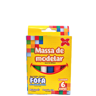 MASSA DE MODELAR FOFA C/ 06 CORES 65GR - MAKE+