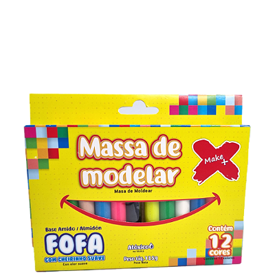 MASSA DE MODELAR FOFA C/ 12 CORES 135GR - MAKE+