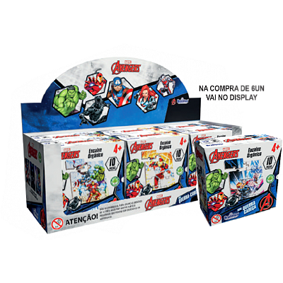 MINI QUEBRA-CABECA VINGADORES MADEIRA 10 PECAS - BRASILFLEX