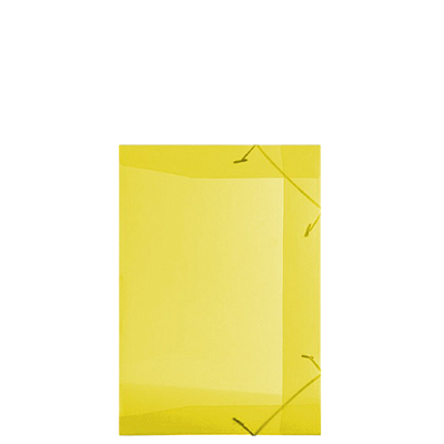 PASTA COM ELASTICO TRANSPARENTE 1/2 OFICIO AMARELA - ACP