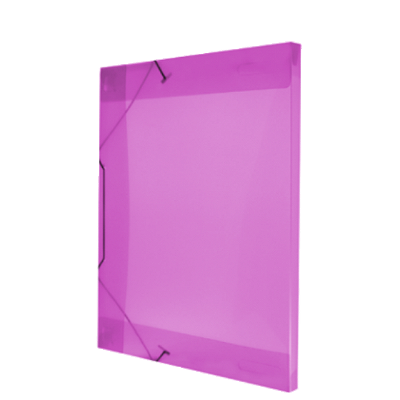 PASTA COM ELASTICO TRANSPARENTE 20MM ROSA - ACP