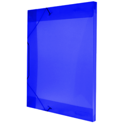 PASTA COM ELASTICO TRANSPARENTE 40MM AZUL - ACP