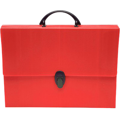 PASTA MALETA VERMELHA COM ALÇA NOVAONDA - POLIBRAS