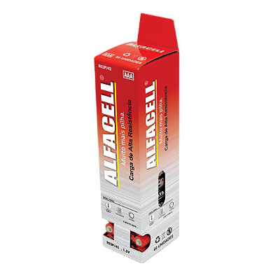 PILHA PALITO ALFACELL AAA C/ 4 UNIDADES - ALFACELL