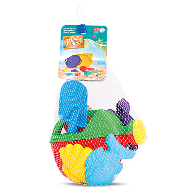 REGADOR DIVER PRAIA C/ ACESSORIOS 7 PECAS 21CM - DIVER TOYS