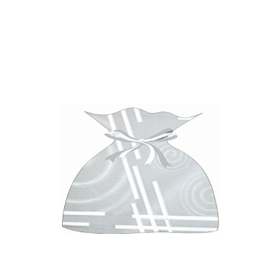 SACO DE PRESENTE ADULTO ESPIRAL PRATA (20X30CM) - EMAPEL