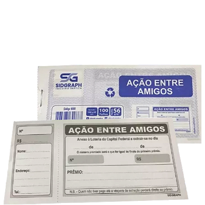 TALAO ACAO ENTRE AMIGOS COM 100 FOLHAS - SIDGRAPH