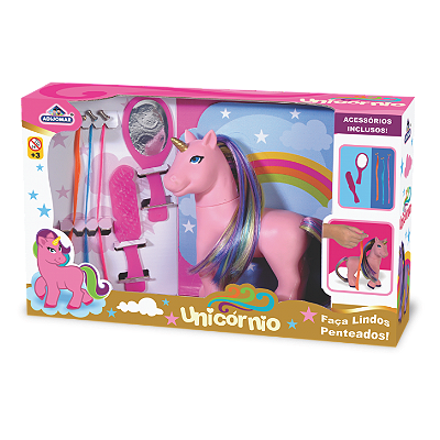 UNICORNIO C/ ACESSORIOS 34CM - ADIJOMAR