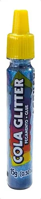 COLA GLITTER 15G COR AZUL - ACRILEX