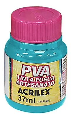 TINTA PVA FOSCA AZUL TURQUESA 37ML - ACRILEX