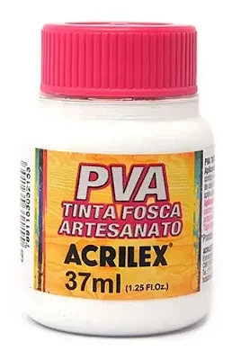 TINTA PVA FOSCA BRANCO 37ML - ACRILEX