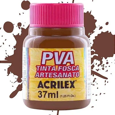 TINTA PVA FOSCA MARROM ESCURO 37ML - ACRILEX