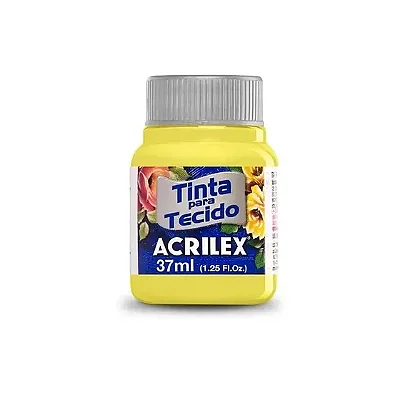 TINTA TECIDO FOSCA AMARELO LIMAO 37ML - ACRILEX