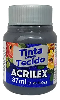 TINTA TECIDO FOSCA CINZA 37ML - ACRILEX