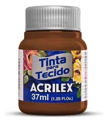 TINTA TECIDO FOSCA MARROM 37ML - ACRILEX