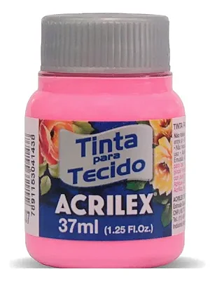 TINTA TECIDO FOSCA ROSA 37ML - ACRILEX