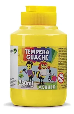 TINTA GUACHE AMARELO LIMAO 250ML - ACRILEX