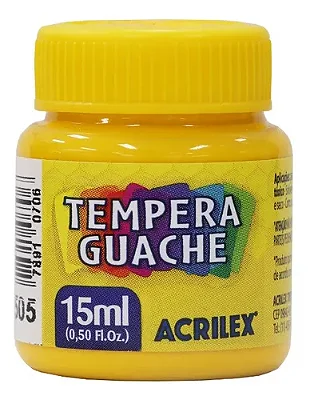 TINTA GUACHE AMARELO OURO 15ML - ACRILEX